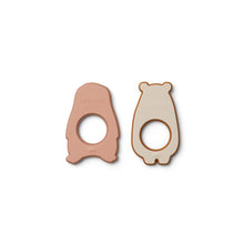 Load image into Gallery viewer, Liewood Gili Teether 2-Pack in Dark Rose
