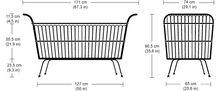 Load image into Gallery viewer, Bermbach Handcrafted Rattan FREDERICK Baby Bed with Mattress