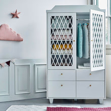 Load image into Gallery viewer, Cam Cam Harlequin Nursery Furniture White Bundle (3 piece set)