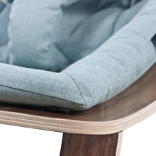 Load image into Gallery viewer, Charlie Crane Levo Baby Rocker in Walnut and Aruba Blue
