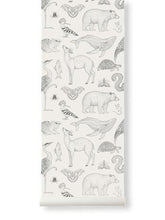 Load image into Gallery viewer, Ferm Living Katie Scott Wallpaper - Animals Off-White