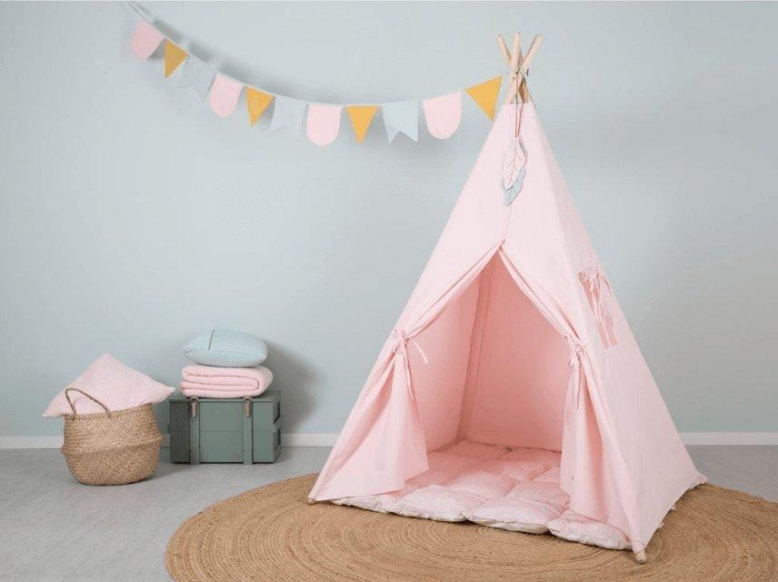 Little Dutch Teepee Pink (Incl. Bunting & Playmat) – scandiborndkopa.co.uk