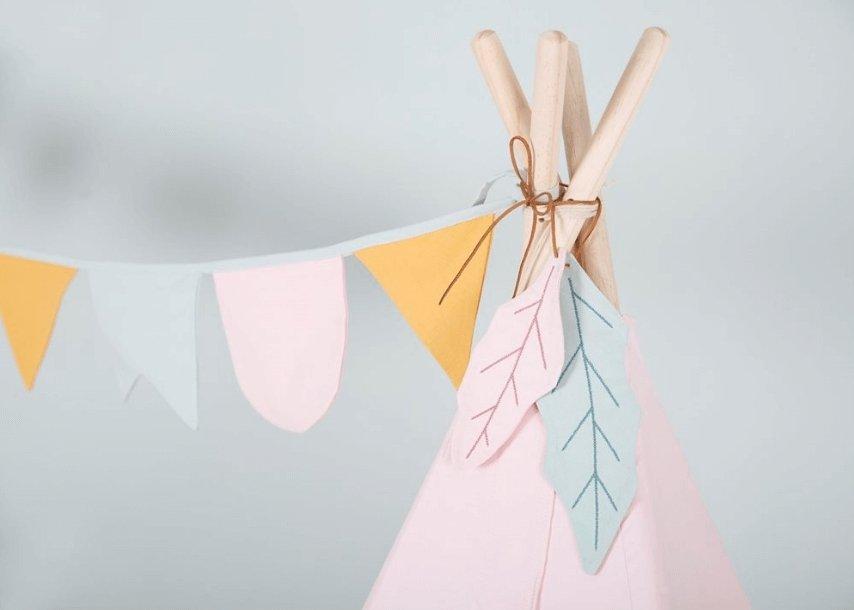 little dutch tipi zelt Little Dutch Teepee Pink (Incl. Bunting & Playmat) – scandiborndkopa.co.uk