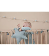 Load image into Gallery viewer, Lorena Canals Knitted Cushion Star Twinkle Blue/Green