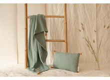 Load image into Gallery viewer, Nobodinoz Treasure Summer Blanket - Toffee Sweet Dots / Eden Green