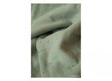 Load image into Gallery viewer, Nobodinoz Treasure Summer Blanket - Toffee Sweet Dots / Eden Green
