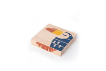 Load image into Gallery viewer, Nobodinoz Wooden Cubes Wild Animals Puzzle
