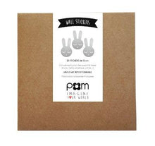 Load image into Gallery viewer, Pom Le Bon Homme Bunny wall transfers in silver