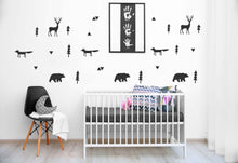 Load image into Gallery viewer, Pom Le Bon Homme Forest wall transfers in black