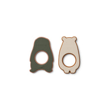 Load image into Gallery viewer, Liewood Gili Teether 2-Pack in Hunter Green
