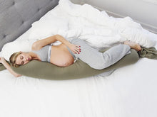 Load image into Gallery viewer, bbhugme Pregnancy Pillow in Dusty Olive and Black
