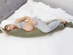 bbhugme Pregnancy Pillow in Dusty Olive and Black