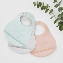 Load image into Gallery viewer, Cam Cam Silicone Bib in Leaf / Blossom Pink
