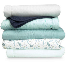 Load image into Gallery viewer, Cam Cam - Soft Blanket in Pressed Leaves Blue
