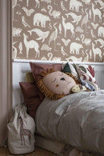 Load image into Gallery viewer, Ferm Living Katie Scott Wallpaper - Animals Toffee
