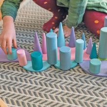 Load image into Gallery viewer, Grimm's Stacking Game - Small Pastel Rollers
