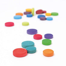 Load image into Gallery viewer, Grimm's Wooden Coins - Rainbow
