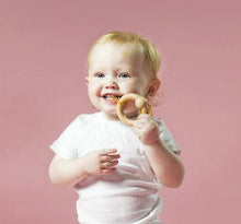 Load image into Gallery viewer, Hevea Rubberwood Rattle in Natural
