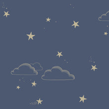 Load image into Gallery viewer, Hibou Home - Starry Sky wallpaper in Indigo/Gold

