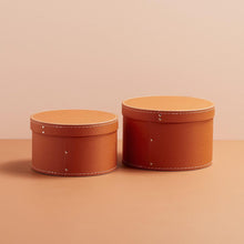 Load image into Gallery viewer, Kids Concept Round Storage Box in Rust (set of two)
