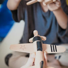 Load image into Gallery viewer, Kiko &amp; GG Hikoki Wind-Up Propeller Plane - White
