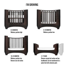 Load image into Gallery viewer, Leander Baby Cot - Walnut
