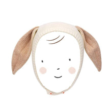 Load image into Gallery viewer, Meri Meri Peach Sparkle Bunny Baby Bonnet
