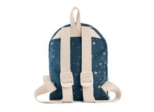 Load image into Gallery viewer, Nobodinoz Cool Kid Backpack in Gold Stella / Night Blue (Small)
