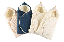 Load image into Gallery viewer, Nobodinoz Cosy Baby Nest Wrap/Bag in Haiku Birds

