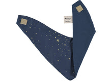 Load image into Gallery viewer, Nobodinoz Lucky Bandana Bib in Gold Stella / Night Blue
