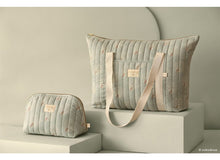 Load image into Gallery viewer, Nobodinoz Paris Maternity bag - Gatsby White / Antique Green
