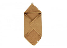 Load image into Gallery viewer, Nobodinoz So Cute Baby Bath Cape in Caramel
