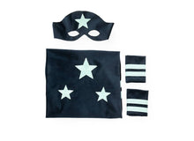 Load image into Gallery viewer, Nobodinoz Superhero costume Eco-Velvet night blue
