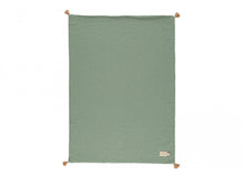 Load image into Gallery viewer, Nobodinoz Treasure Summer Blanket - Toffee Sweet Dots / Eden Green
