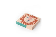 Load image into Gallery viewer, Nobodinoz Wooden Cubes Wild Animals Puzzle
