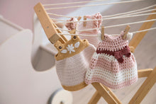 Load image into Gallery viewer, Sebra crochet doll's apron - Cotton Candy Pink
