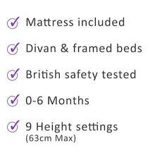 Load image into Gallery viewer, SnuzPod 3 - Bedside Crib 3 in 1 in Natural (with mattress)
