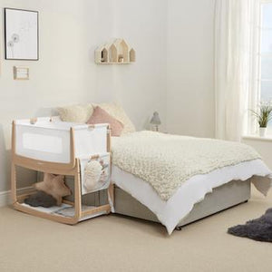 SnuzPod 3 - Bedside Crib 3 in 1 in Natural (with mattress)
