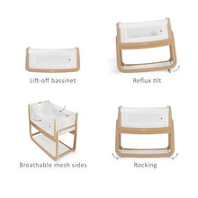 Load image into Gallery viewer, SnuzPod 3 - Bedside Crib 3 in 1 in Natural (with mattress)
