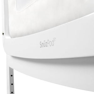 SnuzPod 3 - Bedside Crib 3 in 1 in White (with mattress)